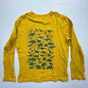 Gap Kids Boys Yellow Dinosaur Long sleeve shirt Medium(8-9)
